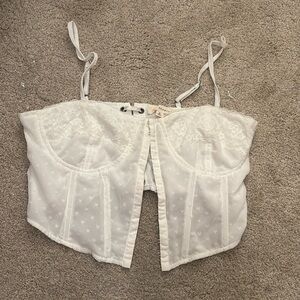 White corset top